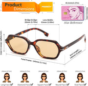 ÉÌƷͼƬ 20 | B0HJYQR9BW | FEISEDY Classic Square Sunglasses for Women Men, Retro Trendy Shades B0493