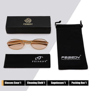 ÉÌƷͼƬ 13 | B0FH4FH8VH | FEISEDY Retro Oval Sunglasses Women Men - Gold Metal Chunky Frame, UV400 for Driving & Daily Wear B0312