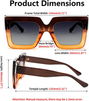 ÉÌƷͼƬ 26 | B0BZRNQQL1 | FEISEDY Oversized Square Sunglasses for Women Fashion Shades Luxury Big Sun Glasses UV400 Protection B2380