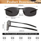 商品图片 7 | B07GSRV2H5 | FEISEDY Rectangle Polarized Square Sunglasses for Men Women B2444