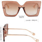 商品图片 3 | B08HVPGJW5 | FEISEDY Sunglasses Womens Trendy, Oversized Square Shades, Pearl Inlay Cat Eye Frame UV400 Protection B2625