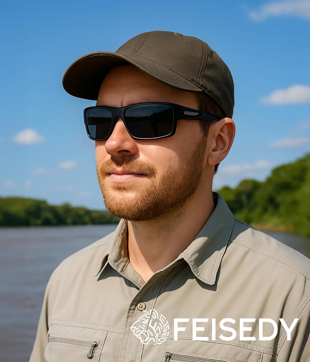 商品图片 3 | B0FD3DG91N | FEISEDY Polarized Sunglasses Readers - UV400 Protection, Wrap Sports, Outdoor Reading Sunglasses - Fishing Driving B2379