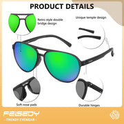 ÉÌƷͼƬ 15 | B0GVSV8P8S | FEISEDY Polarized Aviator Sunglasses for Men Women Trendy Sports TR90 B0378