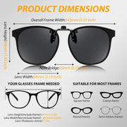 商品图片 6 | B0HDSX3PVB | FEISEDY Polarized Flip-Up Clip On Sunglasses Over Prescription B0486