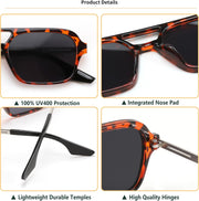 ÉÌƷͼƬ 16 | B0925V3NP4 | FEISEDY Vintage Square 70s Flat Aviator Sunglasses Women Men Metal Design Shades B2752