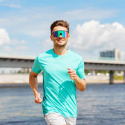 ÉÌƷͼƬ 3 | B0DGTRTMPX | FEISEDY Sports Sunglasses for Men and Women, Large Rectangular Lens, Baseball Cycling Running Sunglasses B0243