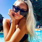 商品图片 4 | B08R8QL6DQ | FEISEDY Vintage Polarized Square Cat Eye Sunglasses Women Trendy Fashion Cateye Polarized Sunglasses B2692