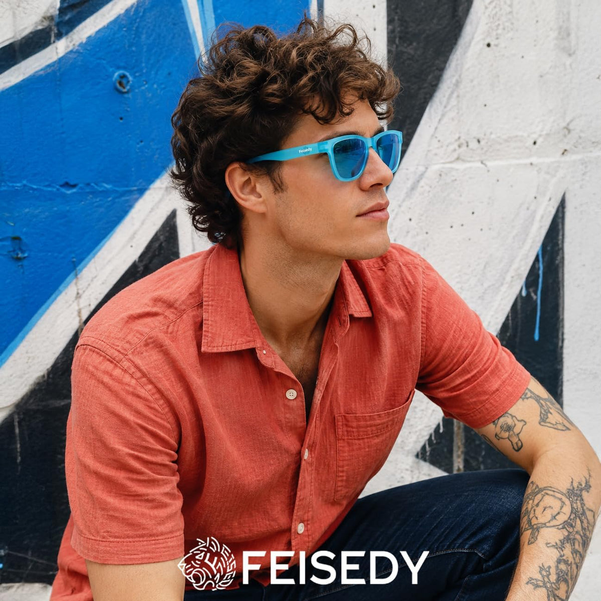 商品图片 33 | B0HFJF1ZXG | FEISEDY Polarized Sunglasses Women Men Sports Lightweight Sun Glasses B1423