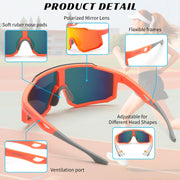 ÉÌƷͼƬ 33 | B0FMRGGCL4 | FEISEDY Polarized Sports Sunglasses for Men Women Youth - Baseball, Running, Cycling UV400 Protection 4 Lenses B0279
