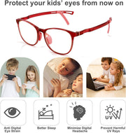 ÉÌƷͼƬ 3 | B08N69XB8D | FEISEDY Kids Blue Light Blocking Glasses Children TR90 Glasses Boys Girls Adjustable Legs for Age 5-13 B2696