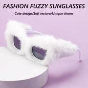 ÉÌƷͼƬ 136 | B09PN9V5N6 | FEISEDY Sunglasses Women Plush Fuzzy Soft Velvet Party Masquerade B2877