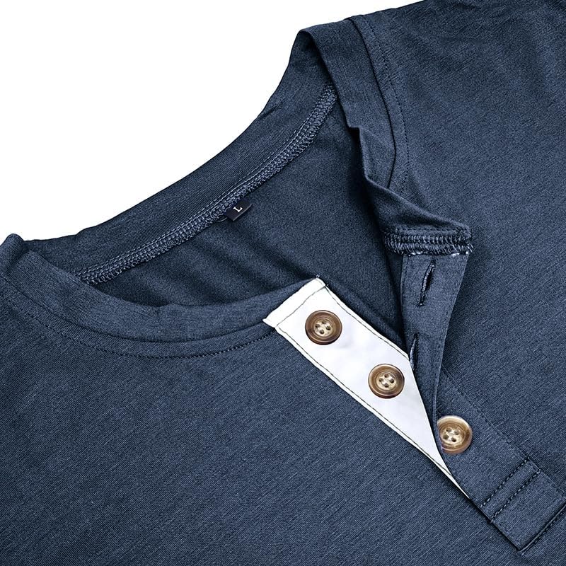 商品图片 11 | B0GJL9QY1W | Men's Long/Short Sleeve Polo Shirt, Soft Cotton Pocket Crew Tee Classic Men Shirts Casual Henley T-Shirt for Golf Daily Wear