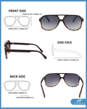 ÉÌƷͼƬ 102 | B0CB543WBD | FEISEDY Vintage Retro 70s Plastic Aviator Sunglasses Women Men Classic Large Squared Frame B2751