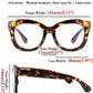 商品图片 19 | B082SVW71F | FEISEDY Retro Reading Glasses Thick Square Big Frame Blue Light Blocking Lens Anti Glare Digital Eyestrain B2534