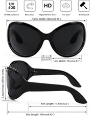 ÉÌƷͼƬ 14 | B0BYX6JXMW | FEISEDY Bug Eye Y2K Oversized Sunglasses Women Men Oval Frame B2391