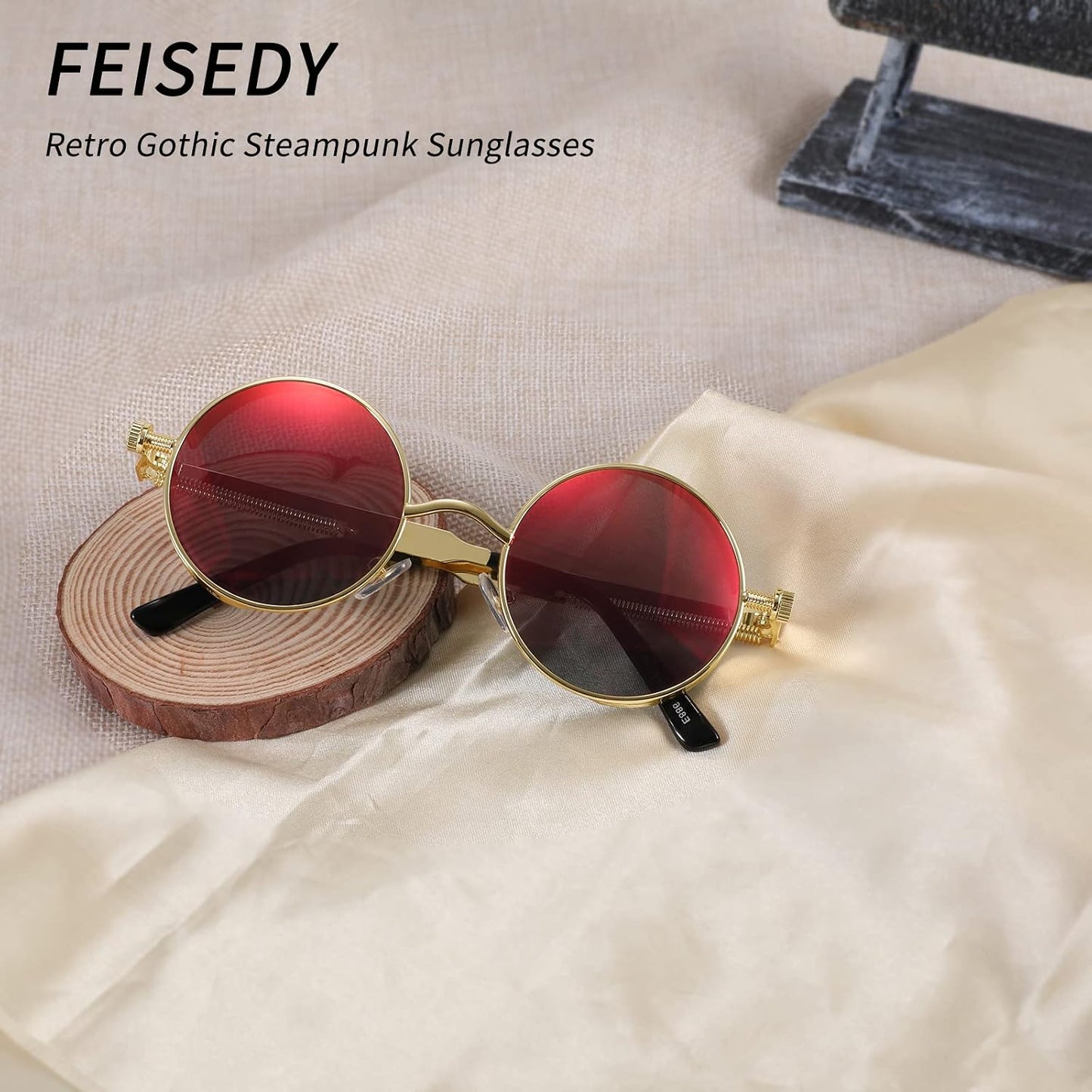 商品图片 94 | B06XY36GDW | FEISEDY Retro Gothic Steampunk Sunglasses For Men Women