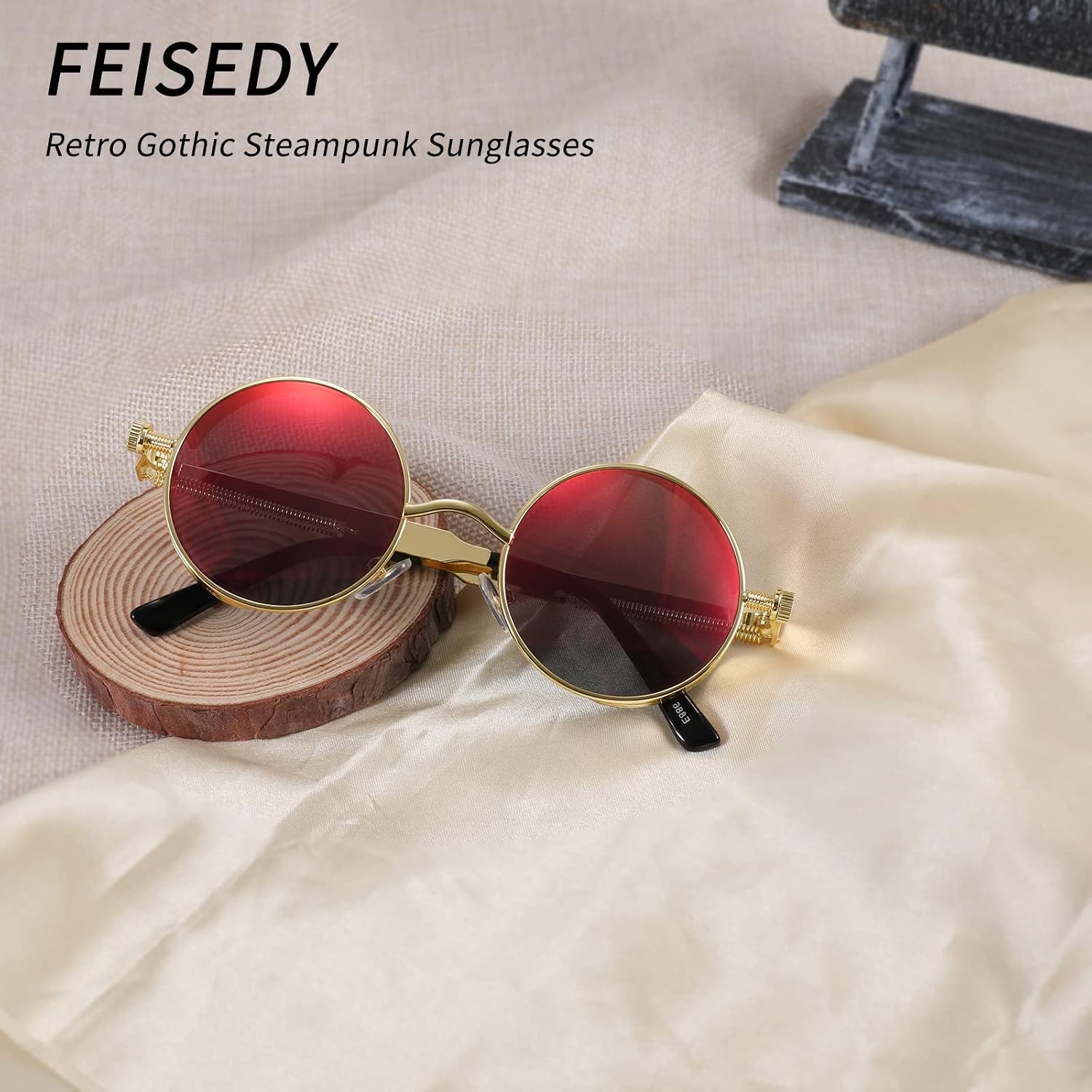商品图片 94 | B06XY36GDW | FEISEDY Retro Gothic Steampunk Sunglasses For Men Women