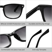 ÉÌƷͼƬ 20 | B0DFPVZVTV | FEISEDY Classic Bifocal Reader Sunglasses for Women Men Square Blue Light Reading Glasses B0231