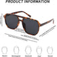 商品图片 94 | B09J8999GR | FEISEDY Retro Square Aviator Sunglasses Women Men 70s Vintage Trendy Plastic Frame Sun Glasses B2835