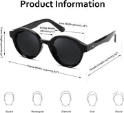 ÉÌƷͼƬ 6 | B0DGGB7Z8F | FEISEDY Retro Round Sunglasses for Women Men UV400 Protection Classic Lightweight Circle Frame Sun Glasses B0244
