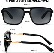 ÉÌƷͼƬ 7 | B0GLNFSYQ5 | FEISEDY Retro Aviator Polarized Square Sunglasses for Men Women B0377