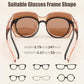 商品图片 19 | B0CPJ88KXS | FEISEDY Fit Over Glasses Sunglasses Polarized for Women Sunglasses Over Prescription Glasses Oversized UV Protection B1114