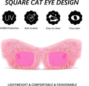 ÉÌƷͼƬ 69 | B09PN9V5N6 | FEISEDY Sunglasses Women Plush Fuzzy Soft Velvet Party Masquerade B2877