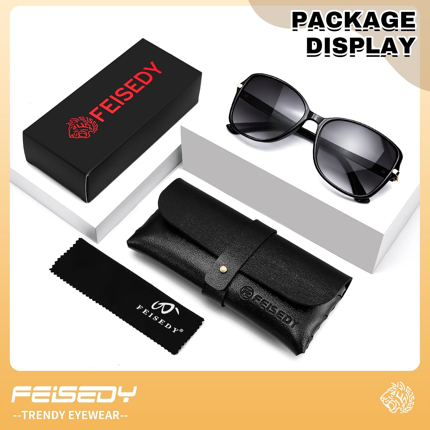 商品图片 6 | B0GT132JWH | FEISEDY Women Bifocal Sunglasses Reader UV400 Protection B0351 | Butterfly Sun Reader, Fashion Outdoor Reading Glasses