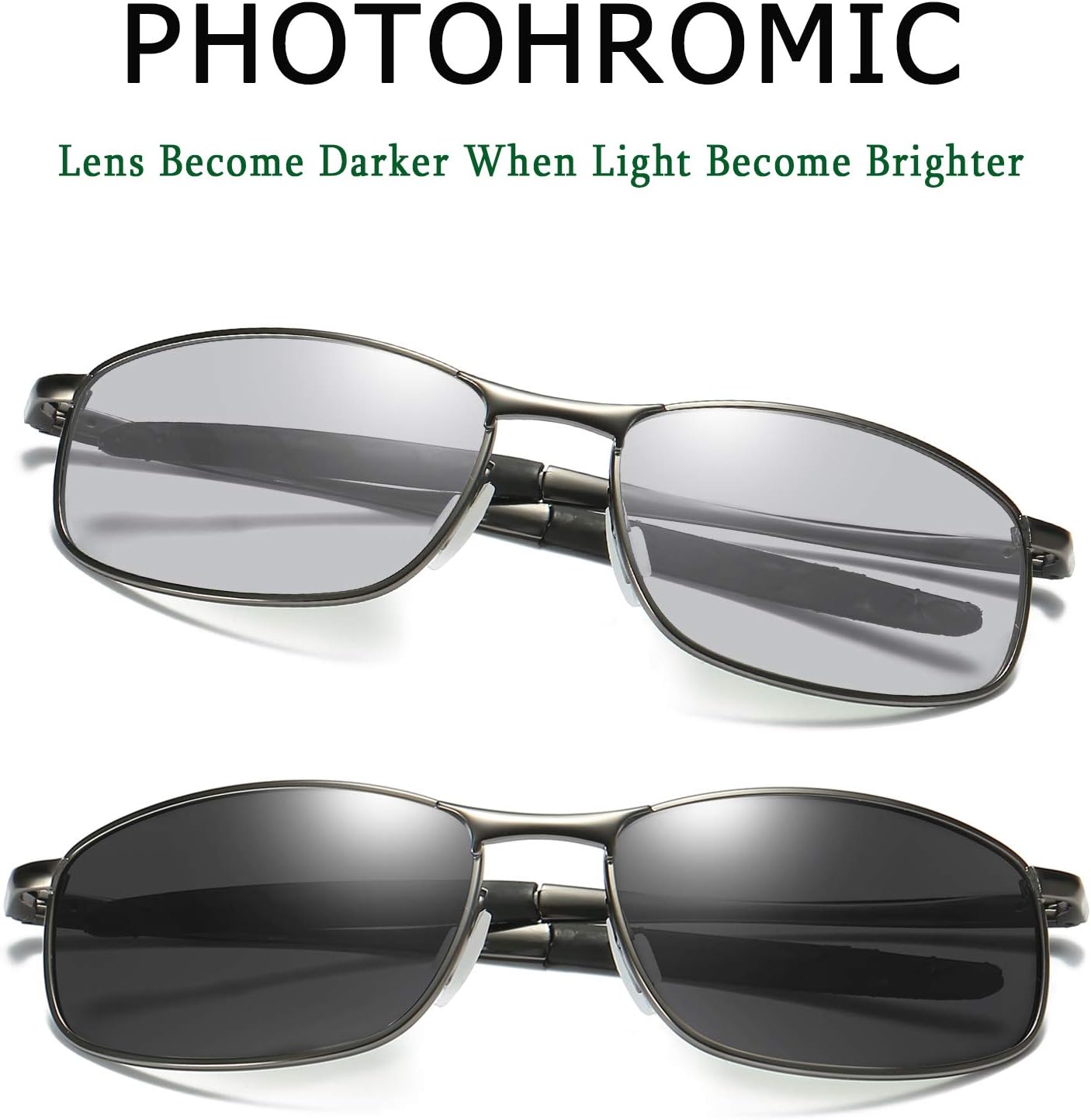 商品图片 38 | B07GSRV2H5 | FEISEDY Rectangle Polarized Square Sunglasses for Men Women B2444