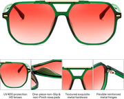 ÉÌƷͼƬ 12 | B0H71K72HH | FEISEDY Retro Aviator Sunglasses for Women Men 70s Square Sun Glasses B0281