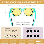 ÉÌƷͼƬ 11 | B0DJS7NVNT | FEISEDY Night Vision Driving Glasses Anti Glare Fit Over Glasses for Men Women Polarized Nighttime B0250
