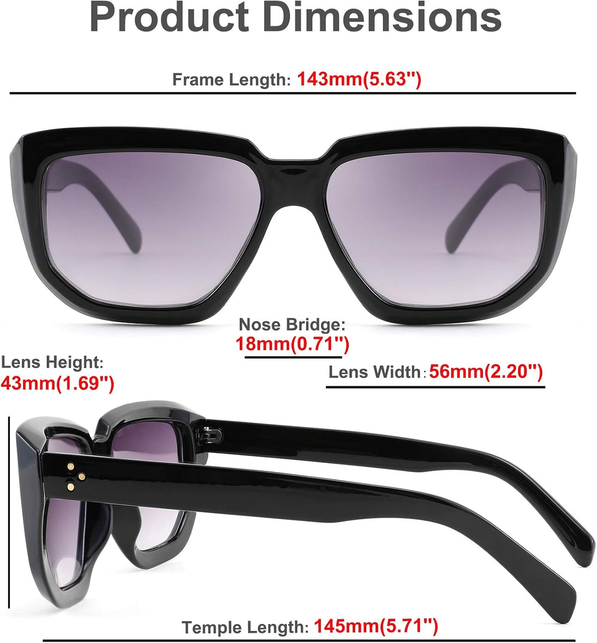ÉÌƷͼƬ 6 | B08PD9KPH8 | FEISEDY Women Retro Square Sunglasses Trendy Shield Flat Top Shades B2717