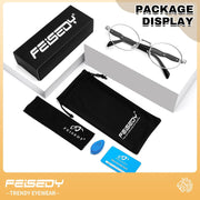 ÉÌƷͼƬ 13 | B0FN7QDKSP | FEISEDY Retro Oval Blue Light Glasses for Women Men, Vintage Trendy Classic Eyeglasses B0325
