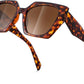 006 Leopard / 52 Millimeters | B0CNCX23PY | FEISEDY Trendy Polarized Sunglasses, Oversized Irregular TR Frame for Women Men, Retro Shades UV400 B0016