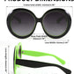 商品图片 24 | B0C7ZVD4MD | FEISEDY Oval Oversized Trendy Sunglasses Women Men Stylish Retro Big Frame Vacation Sun Glasees UV400 Protection B0017