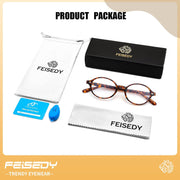 ÉÌƷͼƬ 26 | B0DJ4YNFXZ | FEISEDY Vintage Oval Blue Light Glasses for Women Men Stylish Lightweight 90s Eyeglasses Fake Nerd Y2k Eyewear Frame B0242