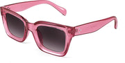 Transparent Pink Purple / 50 Millimeters | B0BR38DH1N | FEISEDY Classic Women Sunglasses Fashion Thick Square Sun Glasses B2471