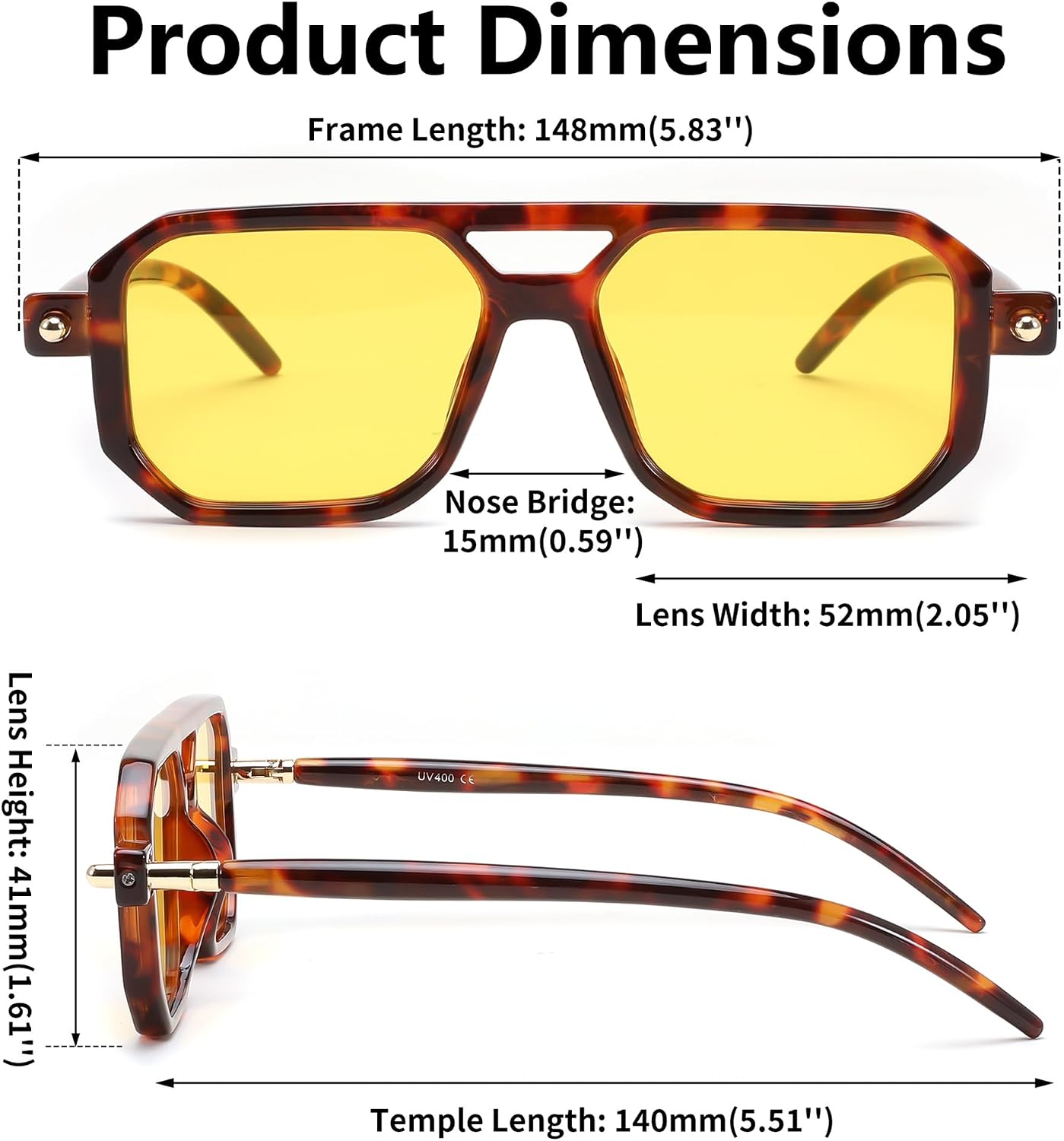 商品图片 178 | B09YTJ4FQZ | FEISEDY Vintage Square 70s Flat Aviator Sunglasses Women Men Classic Retro Stylish Frame UV400 Sunglasses B2622