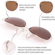 ÉÌƷͼƬ 14 | B08JBZ13MB | FEISEDY Polarized Cat Eye Flip Up Clips On Sunglasses Women Men B2670