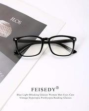 ÉÌƷͼƬ 2 | B07Z19XLDT | FEISEDY Vintage Reading Blue Light Blocking Glasses Women Men Reader Spring Hinge Glasses B2519