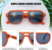 ÉÌƷͼƬ 20 | B0DSH2BVX5 | FEISEDY Polarized Aviator Sunglasses Men Women, Retro 70s Style Design - UV400 Protection, Driving & Daily Wear B0203
