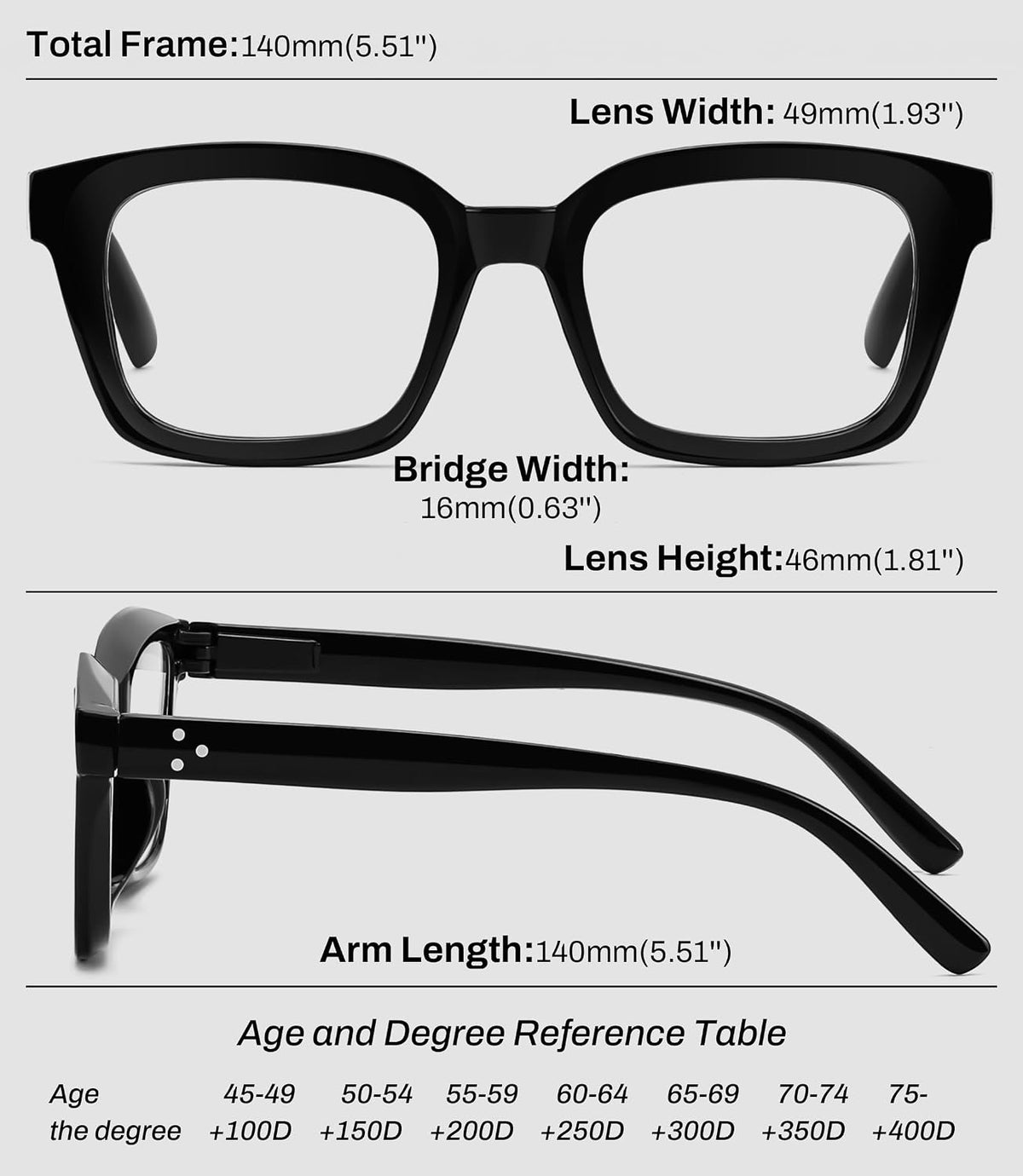 ÉÌƷͼƬ 24 | B0F7HQL9ND | FEISEDY 6/5 Pack Classic Reading Glasses Rectangular Readers B0297