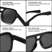 ÉÌƷͼƬ 5 | B09KV1MSHN | FEISEDY Aviator Sunglasses For Women Men Square Chunky Trendy Eyewear B2846