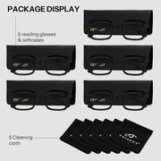 ÉÌƷͼƬ 32 | B0F7HQL9ND | FEISEDY 6/5 Pack Classic Reading Glasses Rectangular Readers B0297