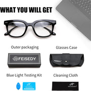 商品图片 7 | B0HCTFJTY2 | FEISEDY Blue Light Blocking Reading Glasses for Women Men B0401