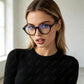 商品图片 14 | B0GS9JVKV9 | FEISEDY Trendy Oval Blue Light Glasses for Women Fake Nerd Eyewear Frame Anti Glare B1380