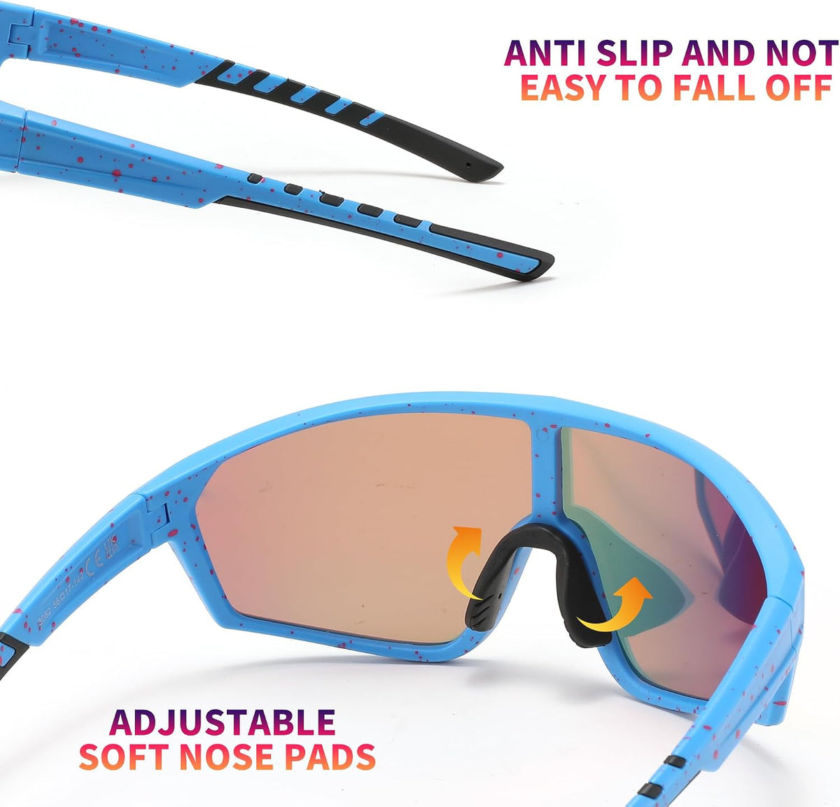 ÉÌƷͼƬ 35 | B0CSJXGX3L | FEISEDY Polarized Sports Sunglasses for Men Women Cycling Running Fishing Tac Glasses UV400 Protection B1125