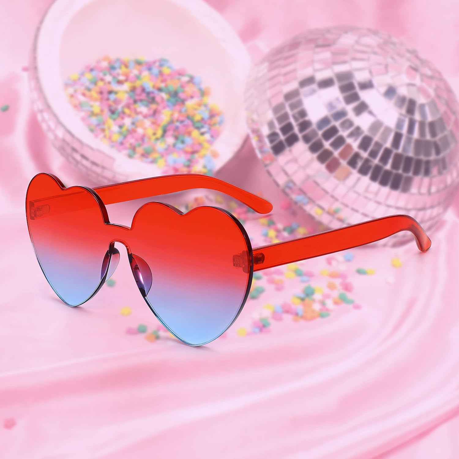 商品图片 11 | B07BLKHDRH | FEISEDY Thick Heart Sunglasses Rimless Heart Shaped Sun Glasses Women Fashion Love Glasses B2419