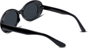 ÉÌƷͼƬ 28 | B074H8KFSZ | FEISEDY Sunglasses White Oval Clout Goggles for Women Men Retro Round Trendy Rimmed Clueless Costume Frame B2253