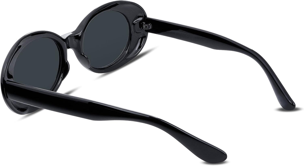 ÉÌƷͼƬ 28 | B074H8KFSZ | FEISEDY Sunglasses White Oval Clout Goggles for Women Men Retro Round Trendy Rimmed Clueless Costume Frame B2253